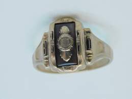 Vintage 10k Abalone 1957 Class Ring 4.9g
