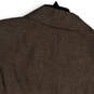 Womens Brown Short Sleeve Collared Button-Front Cropped Jacket Size 16 image number 4