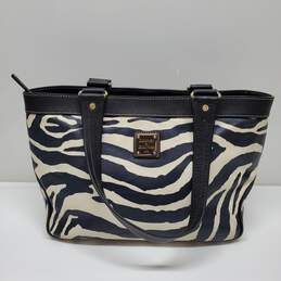 Dooney & Bourke Women Zebra Print Leather Shoulder Handbag