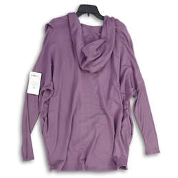 NWT Womens Purple Long Sleeve Hooded Activewear Top Size Large alternative image