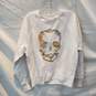 Zadig & Voltaire Paris Long Sleeve Glitter Skull Pullover Sweater Size M image number 1