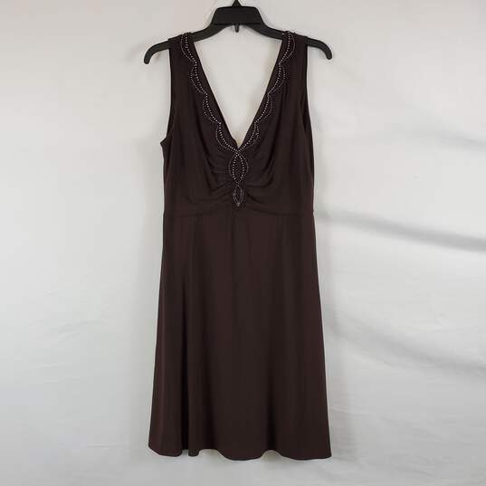Adrianna Papell Women's Brown Mini Dress SZ 12P image number 1