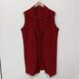 Meaneor Sleeveless Red Open Front Vest Jacket Size XL - NWT image number 1