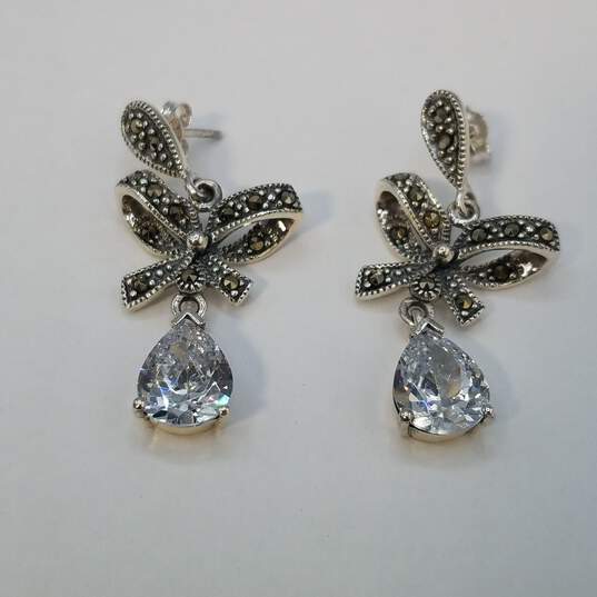 Sterling Silver Multi Gemstone Earring 3Pcs Bundle Damage 12.3g image number 5