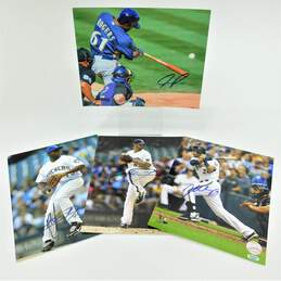 4 Autographed Milwaukee Brewers Photos