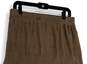 Womens Brown Knitted Elastic Waist Knee Length Pull-On A-Line Skirt Size M image number 4