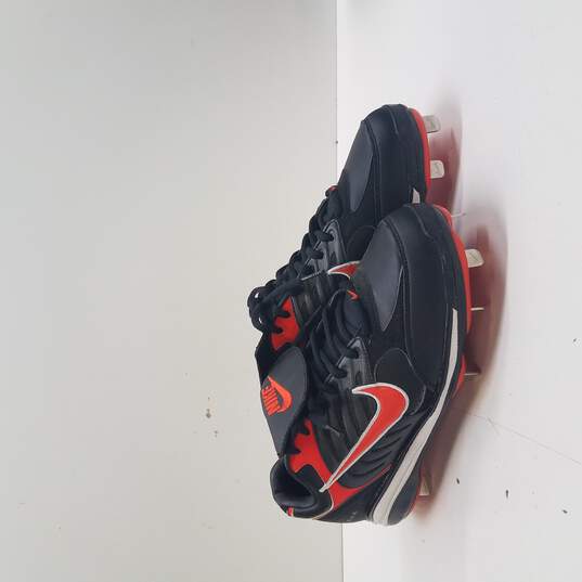 Nike Air Zoom Coop V Black & Orange Metal Baseball Softball Cleats Men's Size 8 image number 3