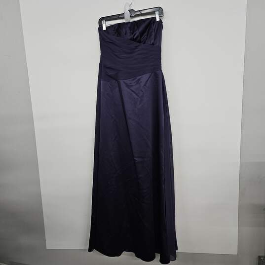 Purple Sleeveless Gown With Sash image number 1