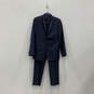 Mens Blue Long Sleeve Single-Breasted Two-Piece Suit Pants Set Size 18R image number 1