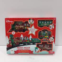 Disney Mickey Mouse Holiday Express Train Set In Box
