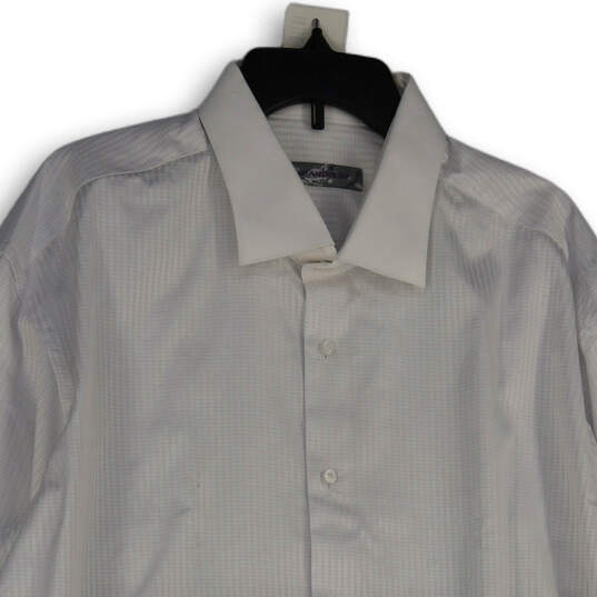 Mens White Long Sleeve Spread Collar Comfort Dress Shirt Size 47/18.5 XXL image number 3