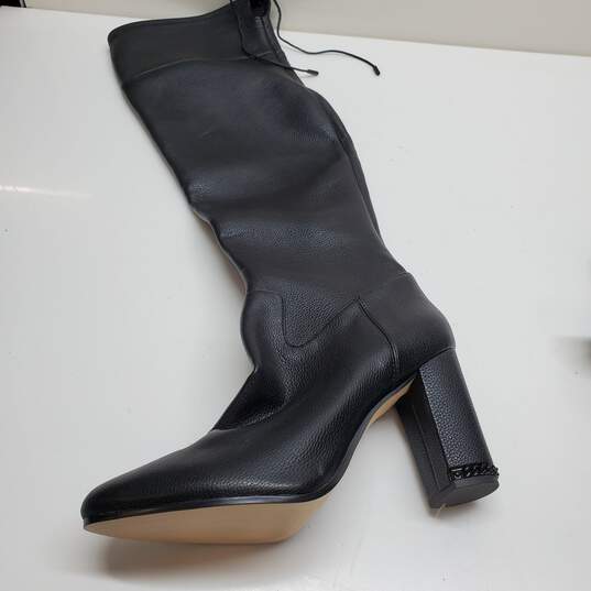 Michael Kors Leather Jamie Stretch Over-The-Knee Knee High Mid-Heel Boot Sz 11 image number 3