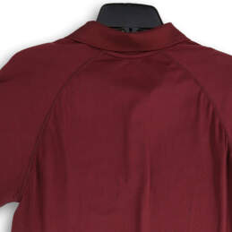 Mens Burgundy Short Sleeve Spread Collar Golf Polo Shirt Size Medium alternative image