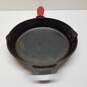 Lodge 10SK Cooking Skillet Pan with Red Handle Made in USA image number 3