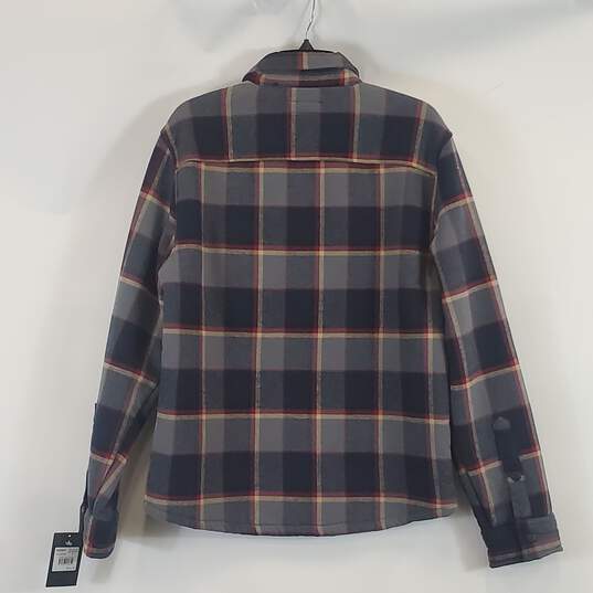 Caliville Men Grey Check Flannel S NWT image number 2