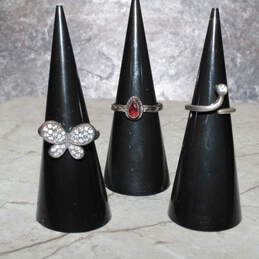 Assortment of 3 Sterling Silver Rings (Size 2.50-6) - 7.2g alternative image