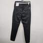 Black Faux Leather High Rise Skinny Ankle Zip Pants image number 2