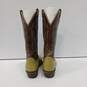 Tony Lama Men's Green Inca Goat Leather Western  Boots Size 8 .5D image number 3