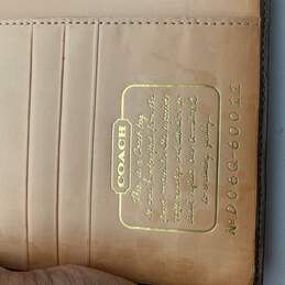 Coach Womens Brown Orange Signature Credit Card Slot Planner Bi Fold Wallet alternative image