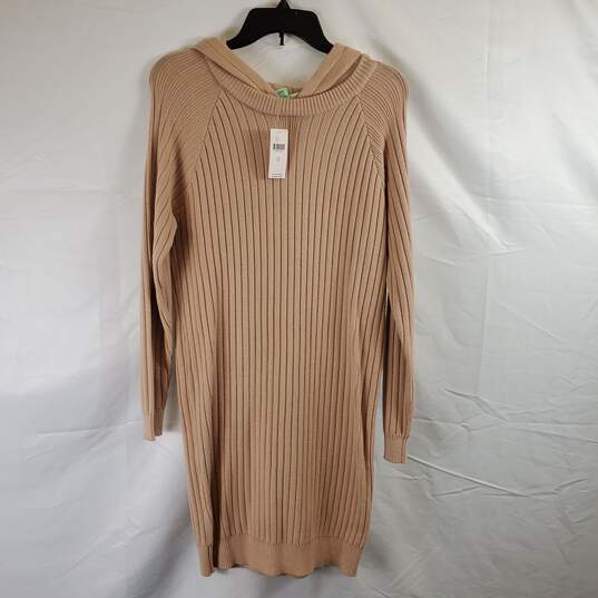 Anthropologie Women Brown Sweater Midi Dress Sz M NWT image number 1