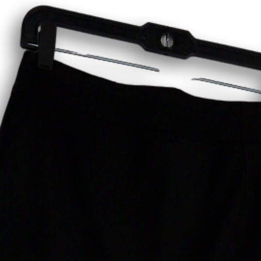 Womens Black Flat Front Back Zip Short Straight And Pencil Skirt Size 4 image number 3