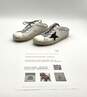 Golden Goose Men's Size 40 Leather Silver, White, and Blue Slide Sneakers image number 1