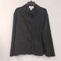 Womens Gray Pockets Long Sleeve Collared Single Breasted Jacket Size 8 image number 1