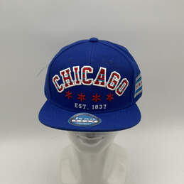 NWT Mens Blue Chicago Cubs Adjustable Lightweight Snapback Hat One Size