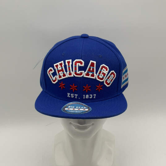 NWT Mens Blue Chicago Cubs Adjustable Lightweight Snapback Hat One Size image number 1