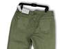 NWT Womens Green Denim High Rise Pockets Relaxed Fit Cropped Jeans Size 14 image number 4