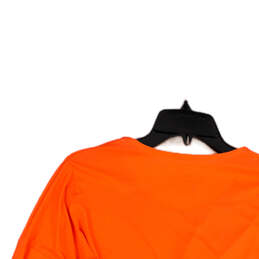 NWT Womens Orange Round Neck Long Sleeve Activewear T-Shirt Size Small