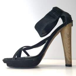 BCBG MaxAzria Jasmin High Heel Suede Strap Sandal Black 7.5 alternative image
