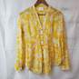 Maeve Button Up LS Yellow Cotton Blouse Women's 6 image number 1