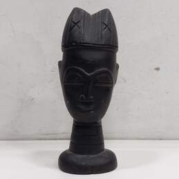 Carved Wooden Bust From Ghana alternative image
