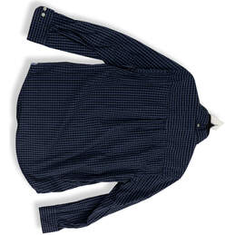 Mens Blue Plaid Long Sleeve Spread Collar Pocket Button-Up Shirt Size Large alternative image