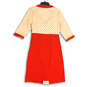 NWT Womens Red Yellow Short Sleeve Polka Dot Shift Dress Size Medium image number 2