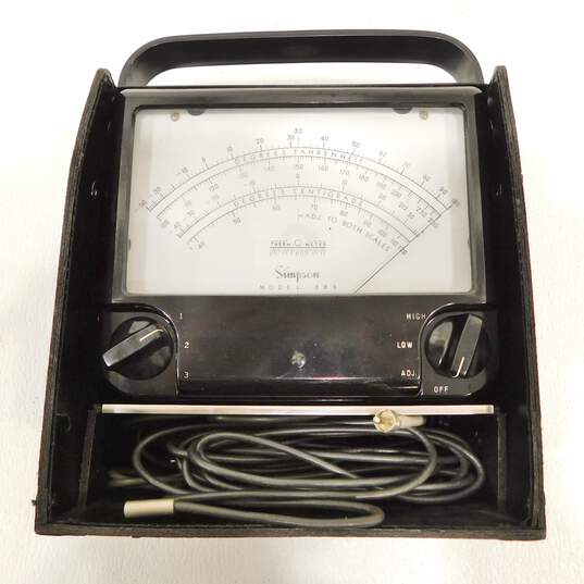 Vintage Simpson Model 389 Therm-O-Meter W/ Case & Manual image number 1