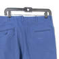 Mens Blue Side Stripe Flat Front Straight Leg Dress Pants Size 34R image number 4