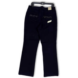 NWT Womens Blue Denim Dark Wash Stretch Bootcut Leg Jeans Size 16 Short alternative image