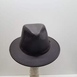 Henschel Hat Brown Leather Fedora Large Men's Hat alternative image