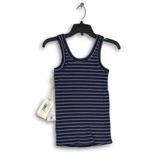 NWT Carve Designs Womens Ever Blue White Striped Scoop Neck Tank Top Size S image number 2