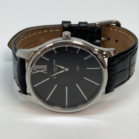 Designer Stuhrling Original Silver-Tone Stainless Steel Analog Wristwatch image number 3