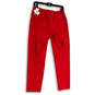 NWT Womens Red Stretch Slim Fit Skinny Leg Pockets Ankle Pants Size 4 image number 2
