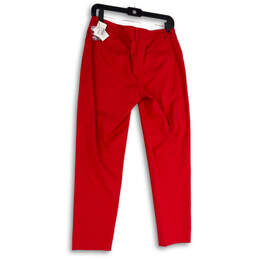 NWT Womens Red Stretch Slim Fit Skinny Leg Pockets Ankle Pants Size 4 alternative image