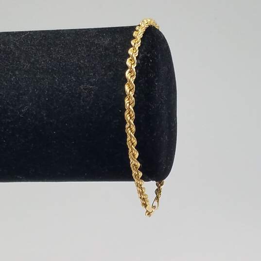 10k Gold 3mm Rope Chain 1.5g image number 2