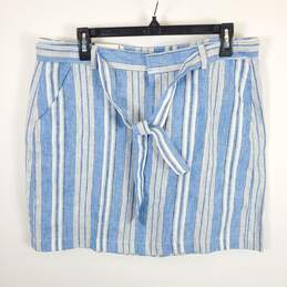 Tommy Hilfiger Women Blue Striped Skirt Sz 10 NWT