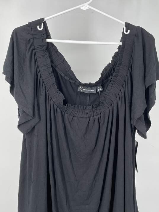 New York & Company Womens Black Smocked Mini Dress Size XXL T-0528185-M image number 2