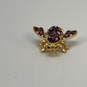 Designer Joan Rivers Gold-Tone Rhinestone Imperial Bee Brooch Pin image number 3
