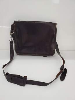 VTG Laptop Bag, Dark Brown Leather Used alternative image