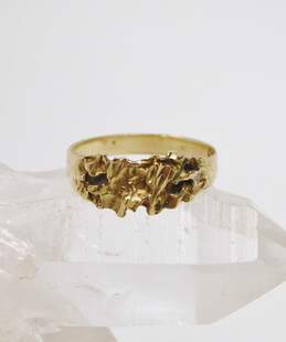 10K Yellow Gold Textured Nugget Ring 2.2g
